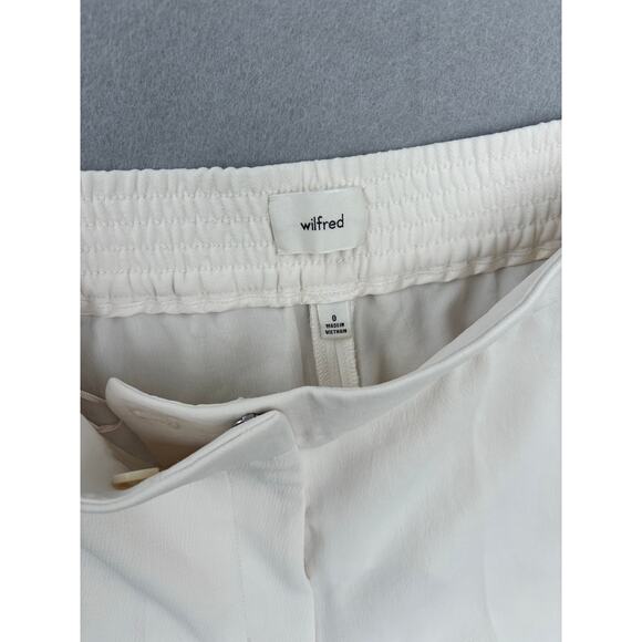 Aritzia Wilfred Alanya Trouser Wide Leg Pants Light Birch size 0 resortwear - Picture 7 of 9